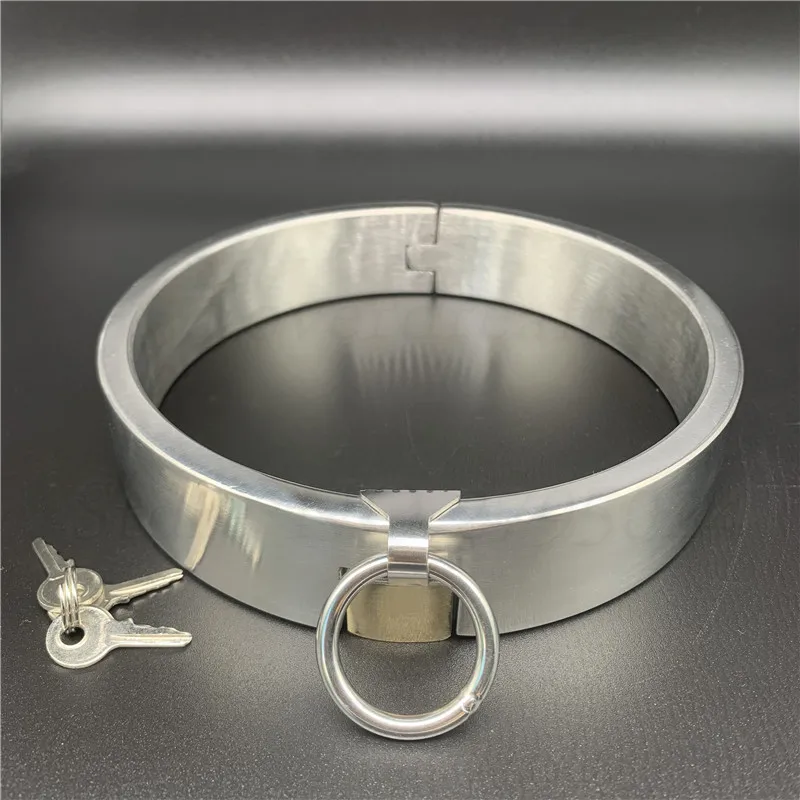 Супер Высоко Качественный Нержавеющая сталь Цепочки и ожерелья Фетиш воротник