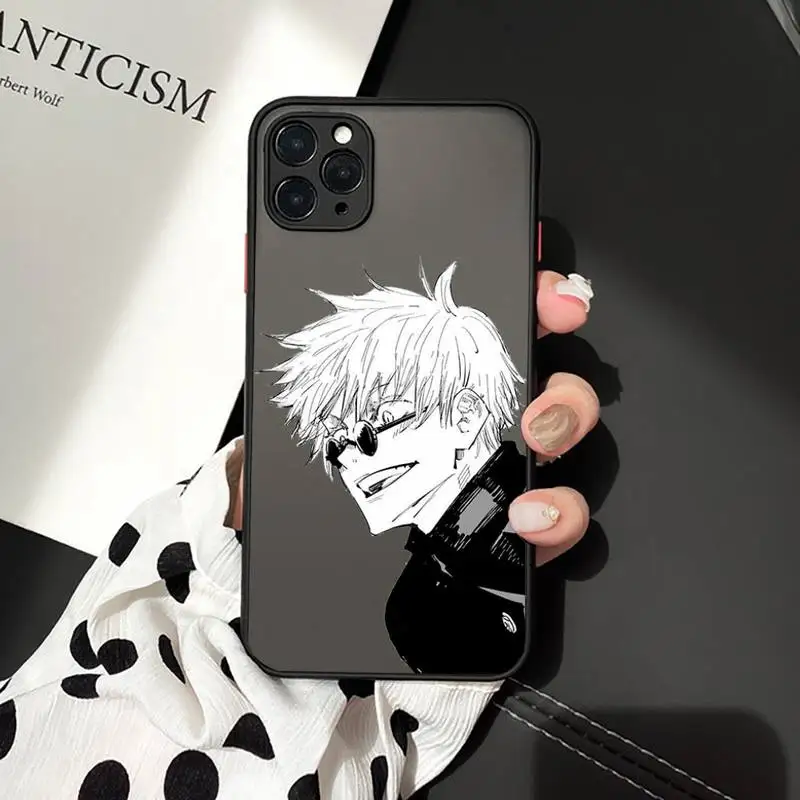 

Japanese Anime Jujutsu Kaisen Phone Case matte transparent For iphone 7 8 11 12 plus mini x xs xr pro max cover