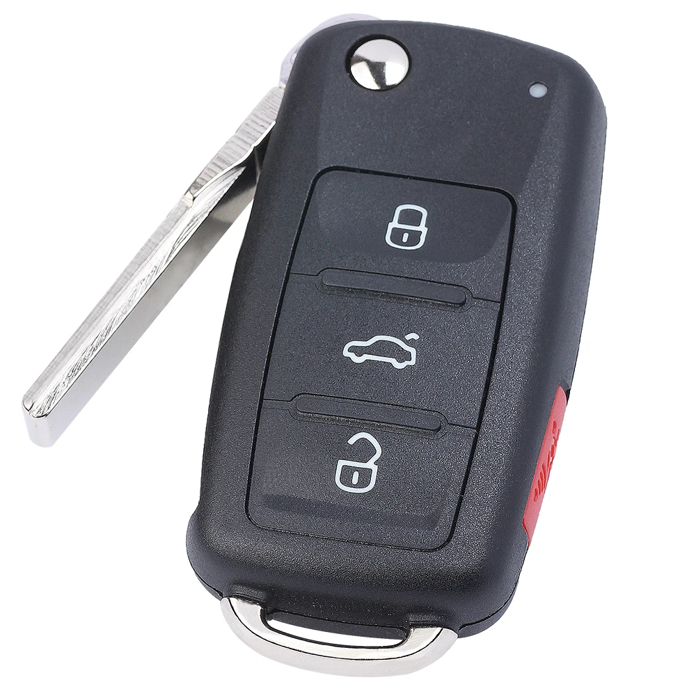 

KEYECU Replacement Keyless Entry Flip Remote Key With 3 1/ 4 Button & 315MHz & ID48 Chip - FOB for Volkswagen FCC ID: NBG010206T