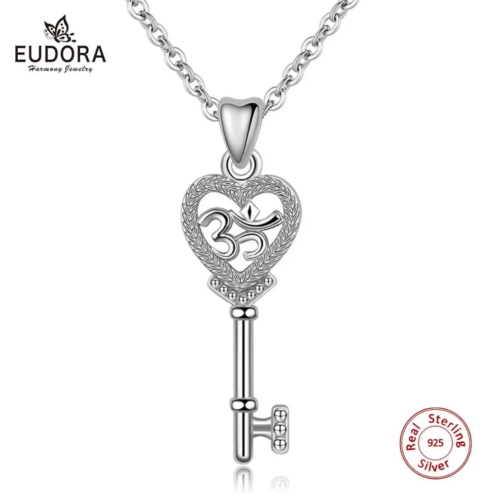 Женская Классическая Подвеска на ключ EUDORA ожерелье из стерлингового серебра 925