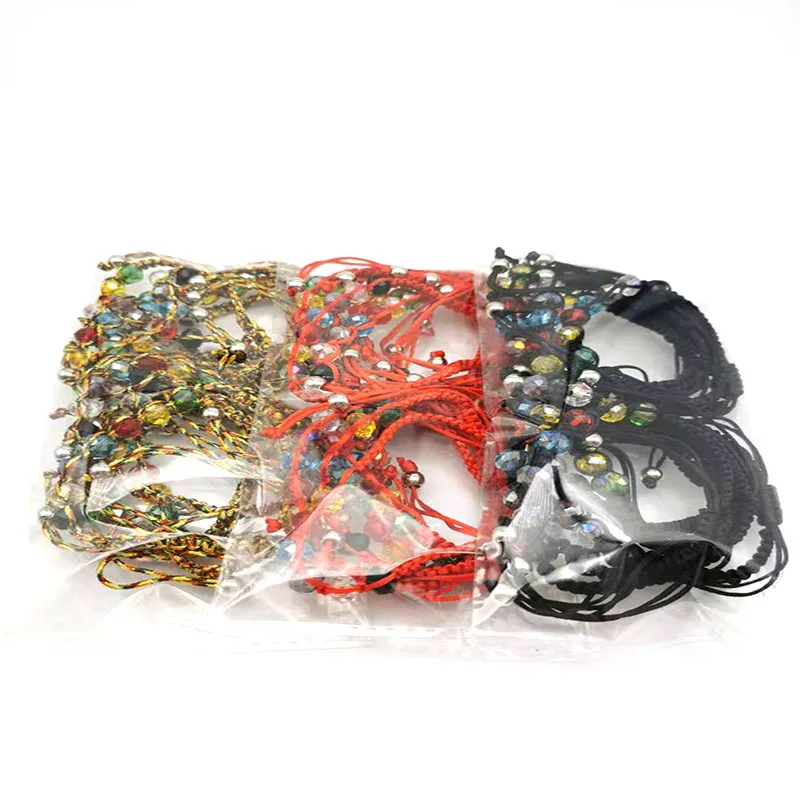 12 шт. многоцветная Хрустальная нить оплетка семь звезд массив браслет для мужчин