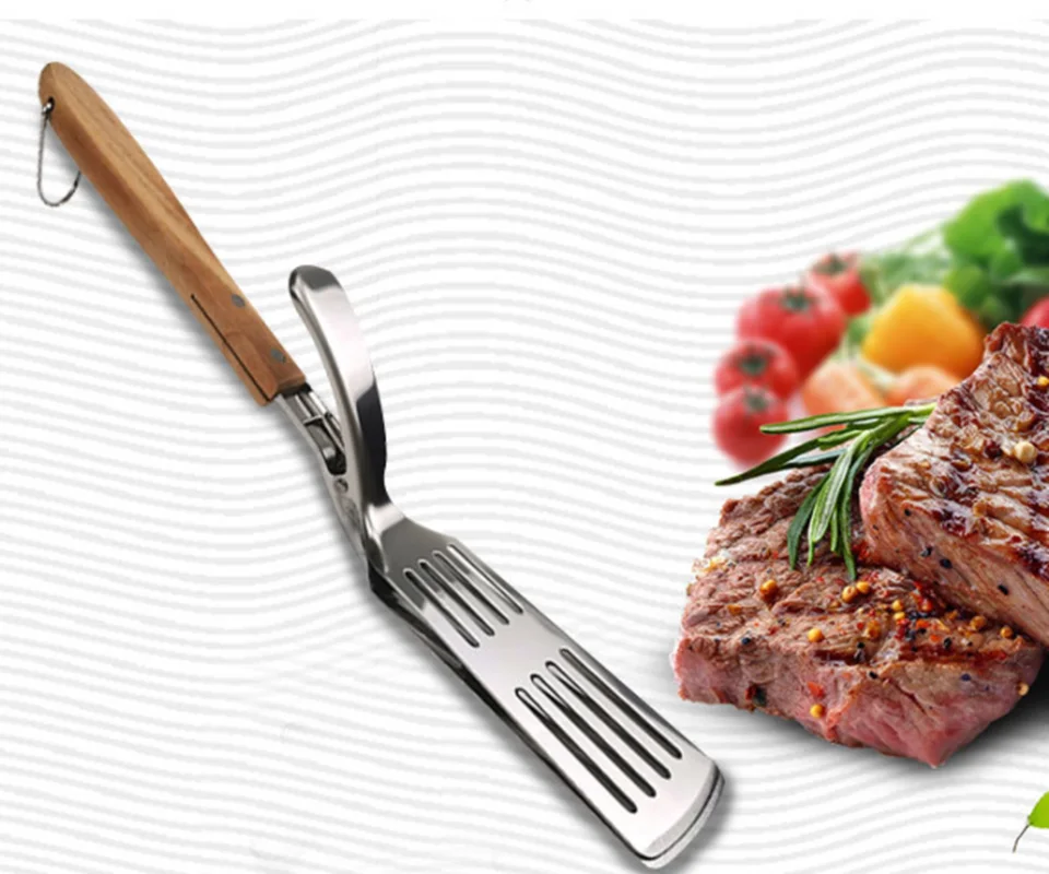 

Зажим для салата и барбекю, многофункциональные Щипцы из нержавеющей стали для кухни