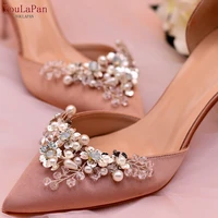 youlapan x22 2pcs pearl shoes clips high heel decoration flower wedding party fashion shoe clips charm buckle shoe accessories
