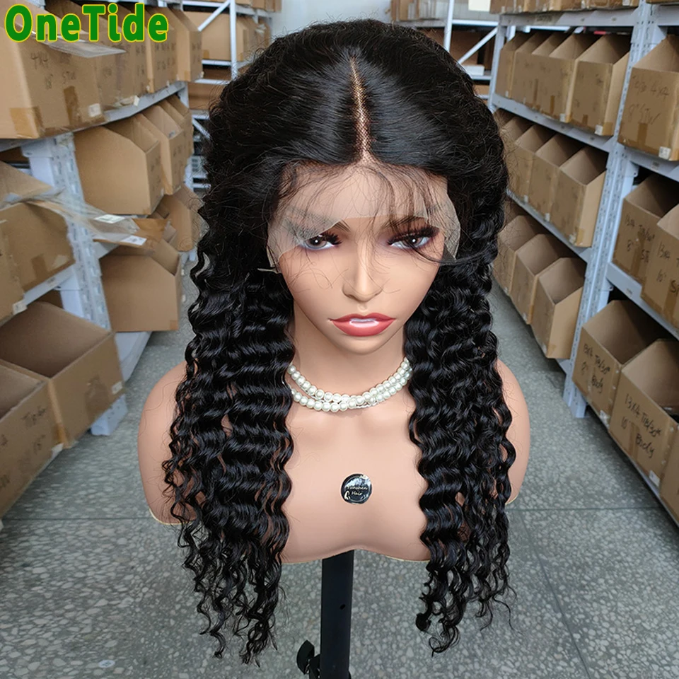 13x4 Deep Wave Frontal Closure Wig Brazilian 30 Inch Deep Curly Lace Front Human Hair Wigs For Women Wet And Wavy Lace Front Wig