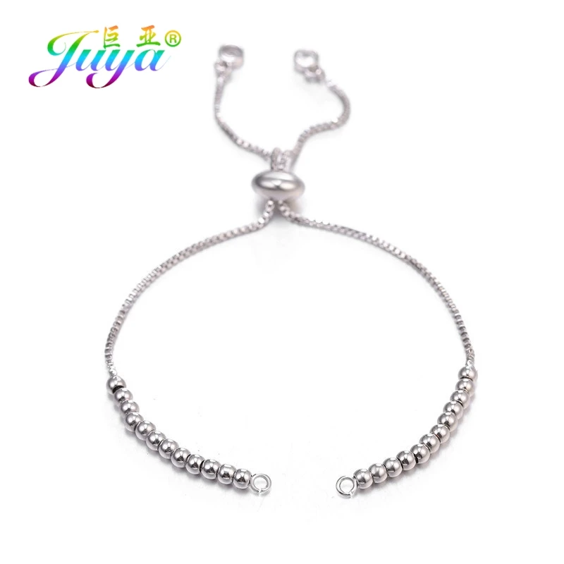 White Gold Juya DIY Браслеты Аксессуары микро проложить циркон золото/серебро Хамса Фатима Шарм Разъемы для Needlwork ювелирных изделий - Цвет: White Gold