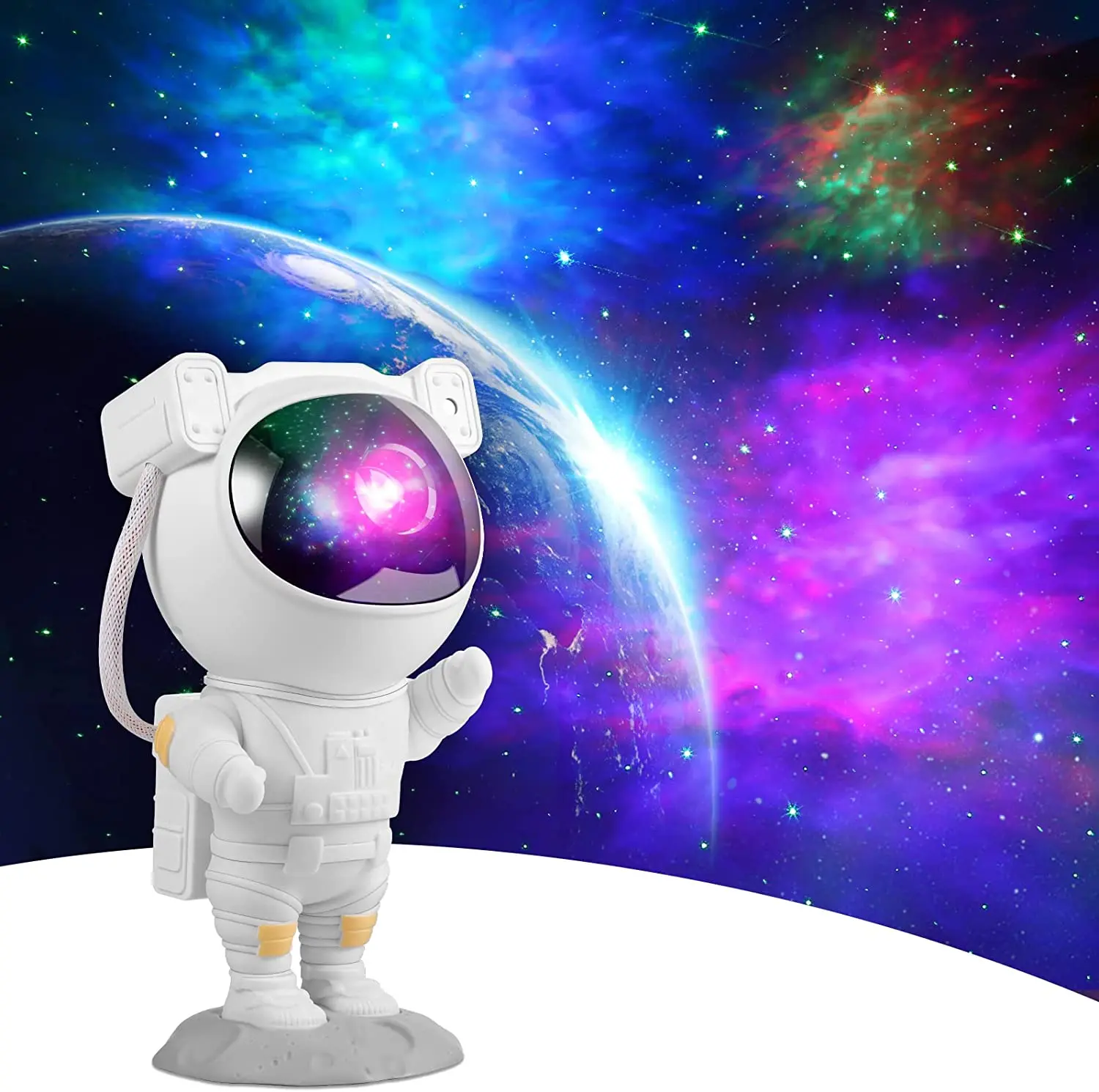 Novelty Astronaut LED Night Light Galaxy Starry Star Projector Lamp Kids Bedroom Projection Lamp Home Decorative Lighting Gifts