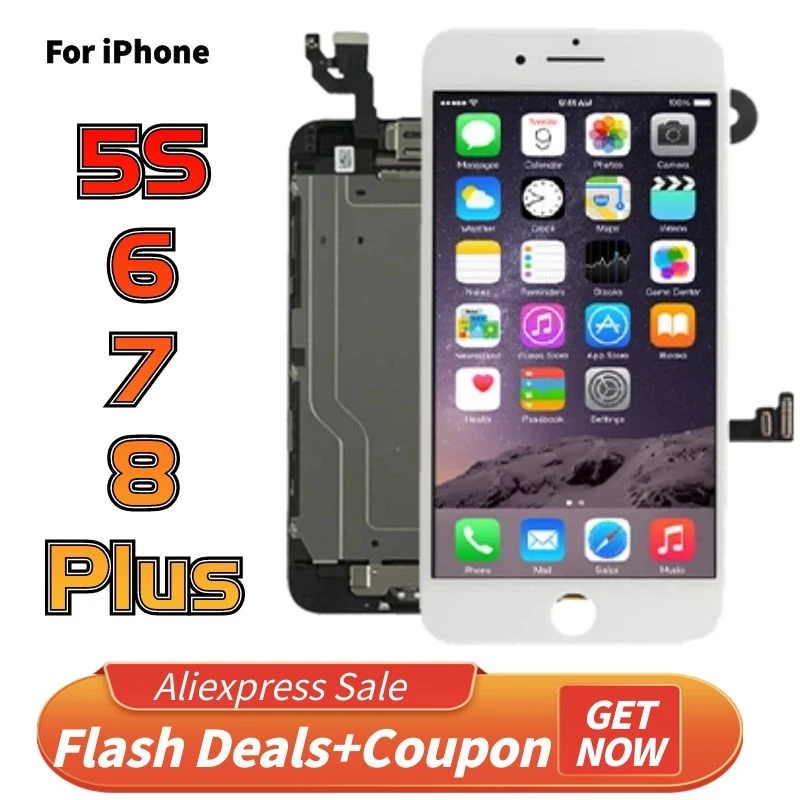 Жк-дисплей AAA для iPhone 6 6S 7 8 Plus сменный сенсорный экран 5 5S SE жк-дисплей без битых