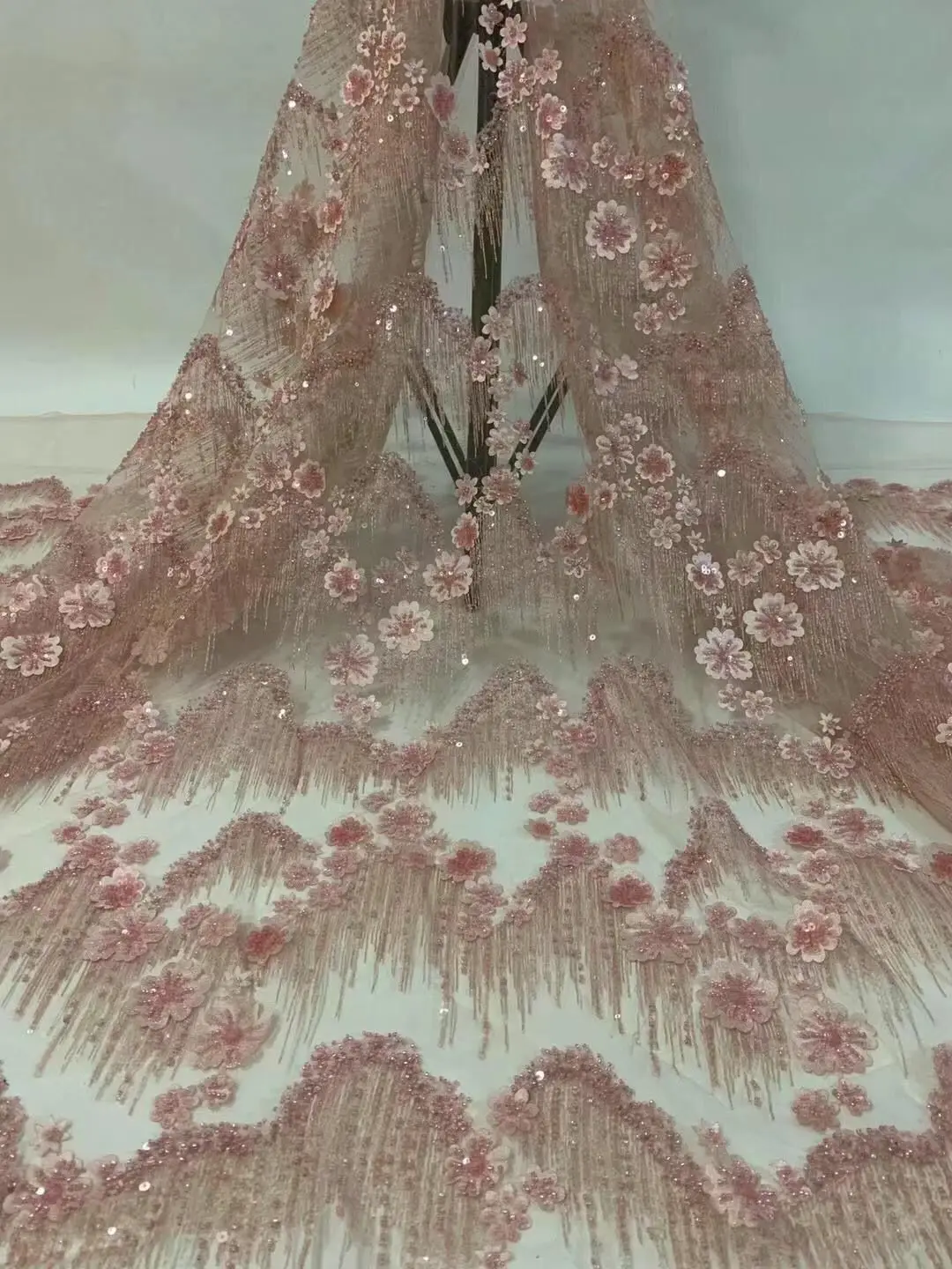 Роскошные бусины кружево ткань ручной работы французское свадебное платье