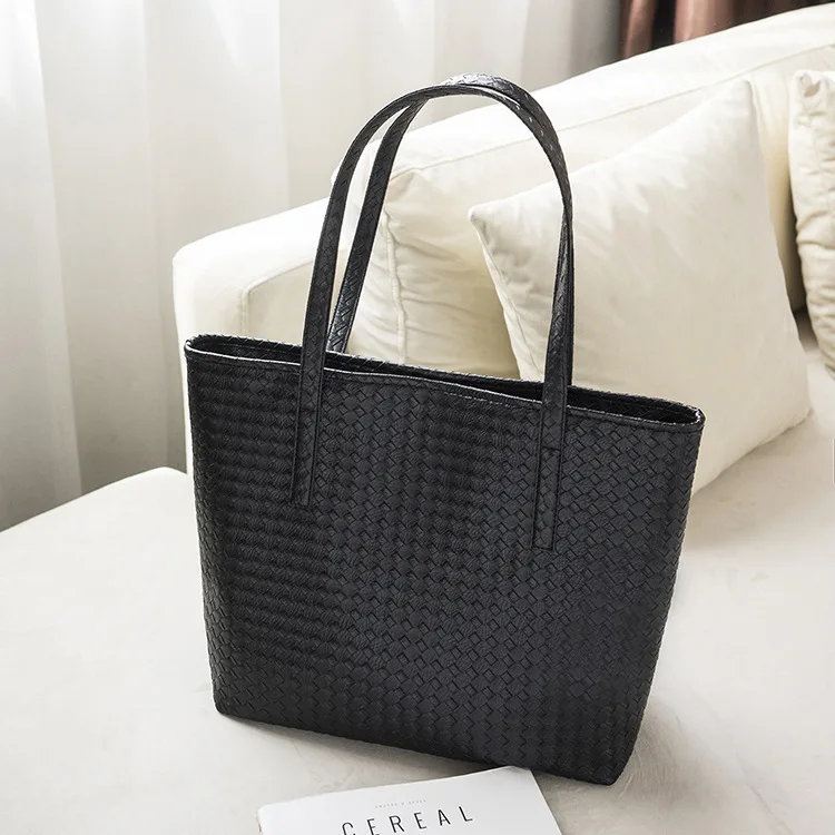 

Luxury Bag Woman 2021 Female Bag Woven Bag Large Capacity Shoulder Bag Fashion Casual Handbag Simple Large Bag