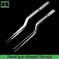 nasal gun shaped forceps surgical operating instrument 15cm stainless steel transverse serration nose plastic surgical forceps