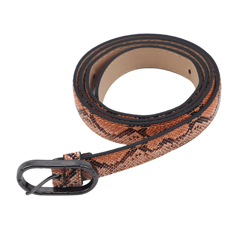 

Sexy Snake Pattern Print Belts For Women Gold Pin Buckle Waistb And Leather Belt Women Dress Jeans Belt