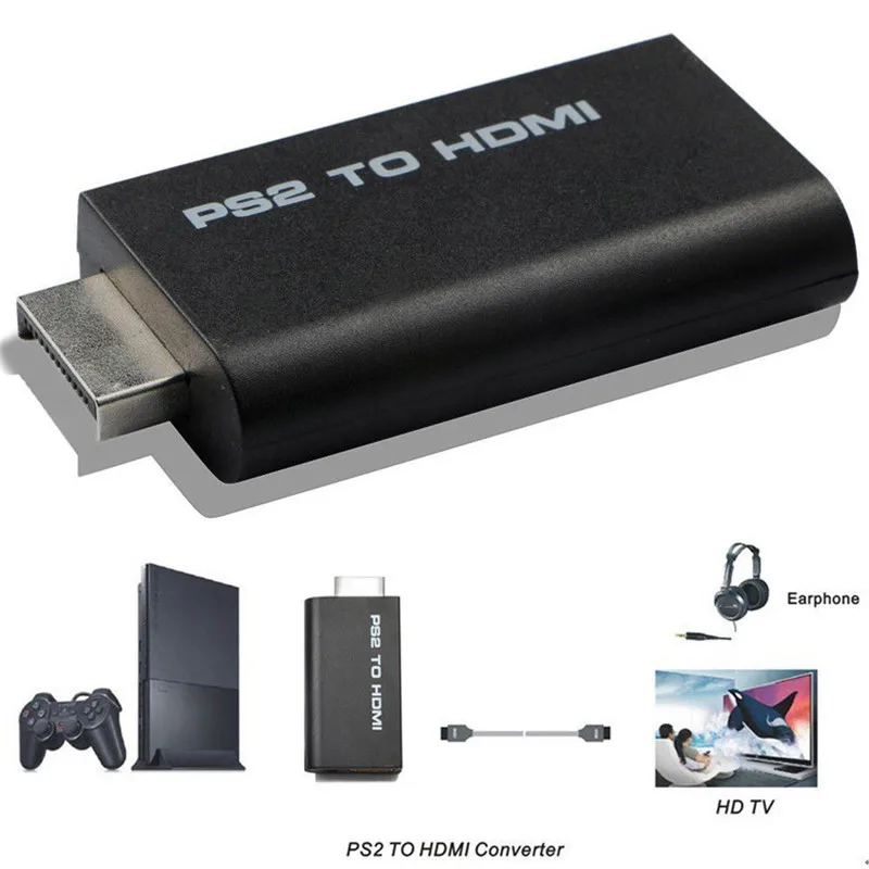

HDV-G300 PS2 To HDMI 480i/480p/576i Audio Video Converter Adapter With 3.5mm Audio Output Supports All PS2 Display Modes