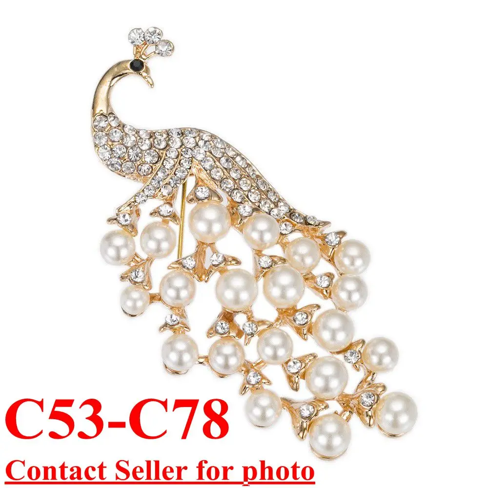 C53 C78 специальный брошь свяжитесь с продавцом для получения фото|crystal peacock brooch|peacock