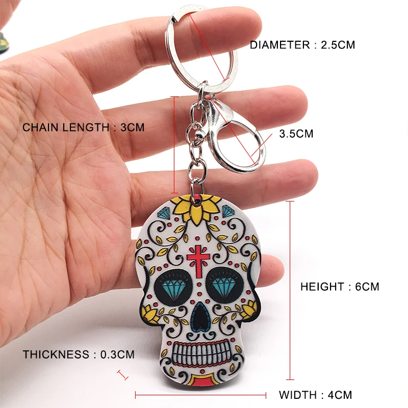 Брелок с черепом Calavera мексиканский милый сладкий сахар череп большой Омар брелок