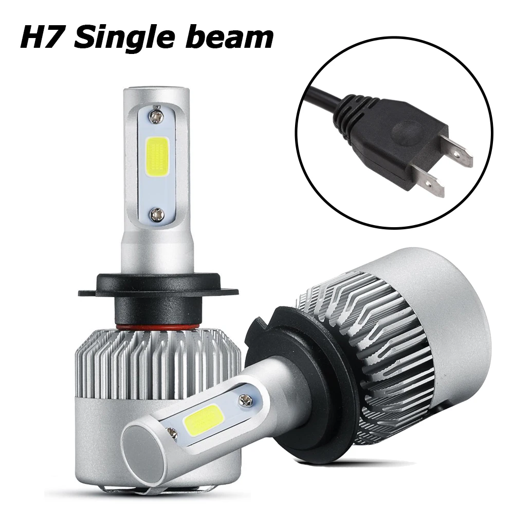 2 шт./комплект Автомобильные светодиодные лампы H7 H11 72 Вт 6500 лм|Передние LED-фары для