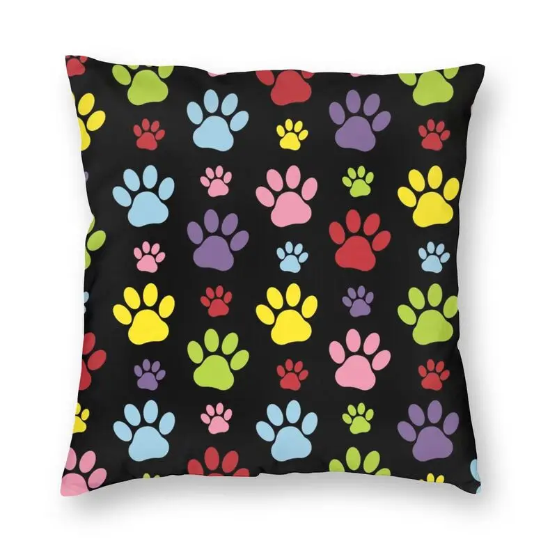 

Наволочка для подушки в скандинавском стиле с красочными узорами в виде лап, декоративная наволочка для подушки в виде собачьей лапы, 40x40 см,...