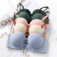 seamless push up bra for women sexy bralette fashion striped lingerie wireless brassiere female underwear intimates new f