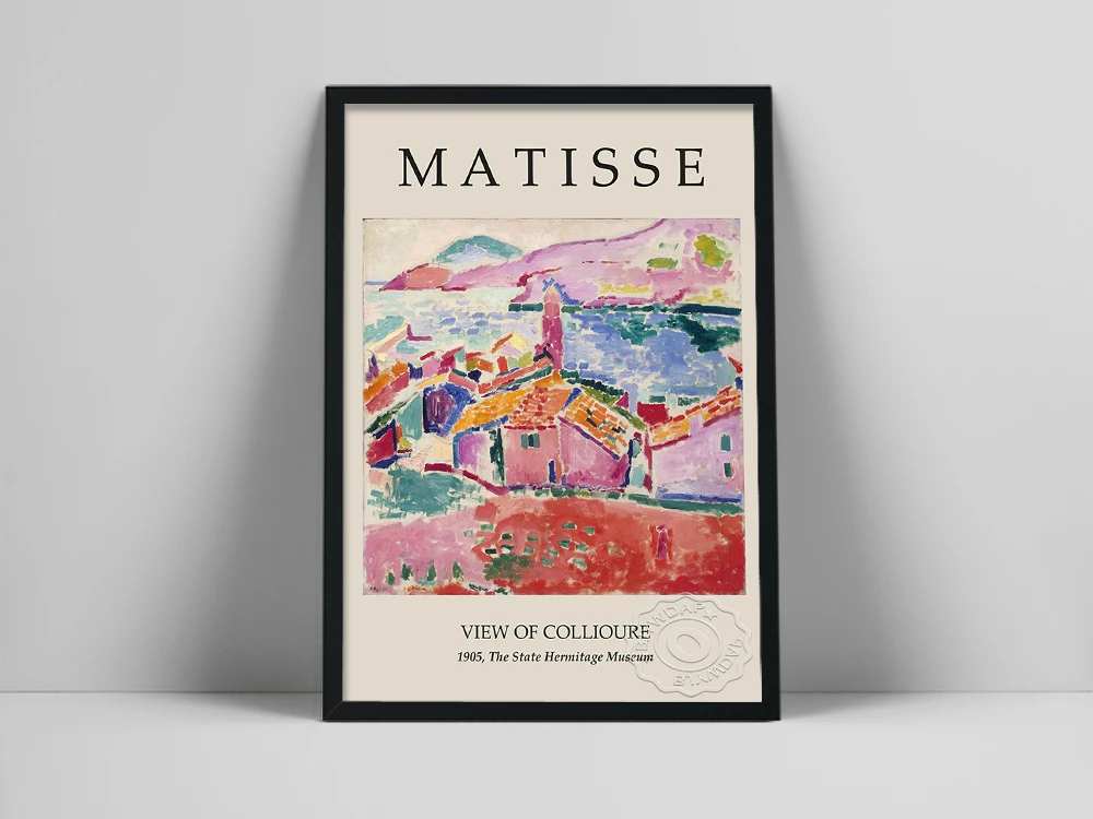 

Henri Matisse Exhibition Poster View Of Collioure Vintage Wall Art Pictures Prints Canvas Painting For Living Room Home Decor