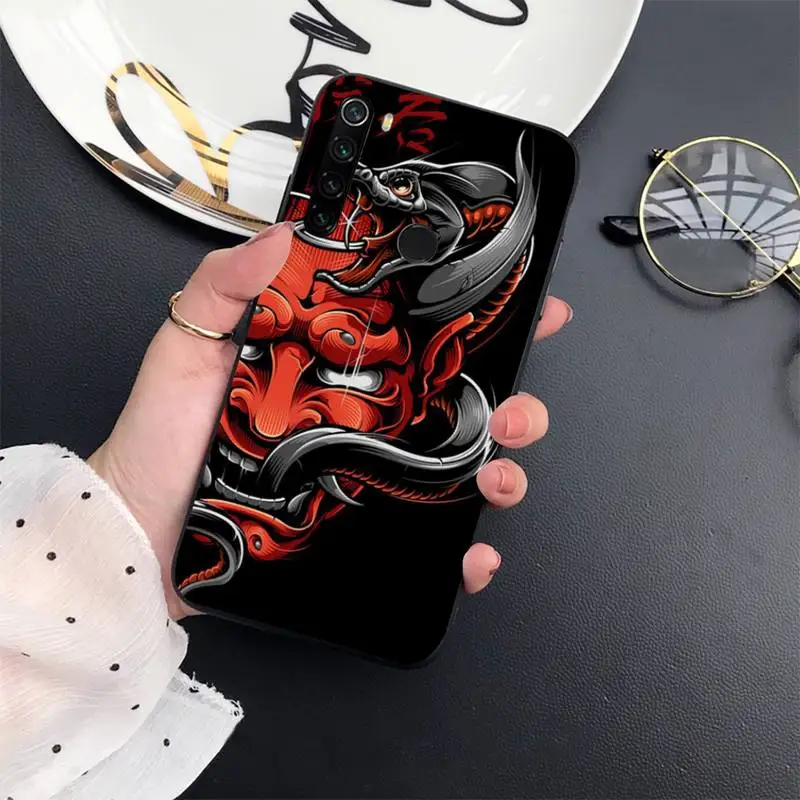 

Japan Samurai Art tattoo horror sun Phone Case For Xiaomi Redmi 7 8 9t a3Pro 9se k20 mi8 max3 lite 9 note 9s 10 pro