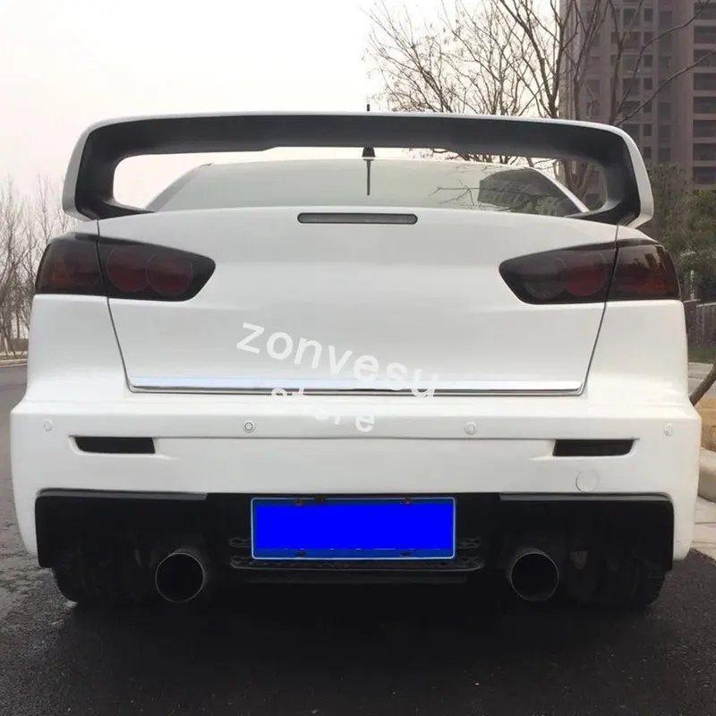 

Use For Mitsubishi Lancer 2015--2008 Spoiler Evo Style ABS Plastic Carbon Fiber Look Rear Trunk Wing Car Body Kit Accessories