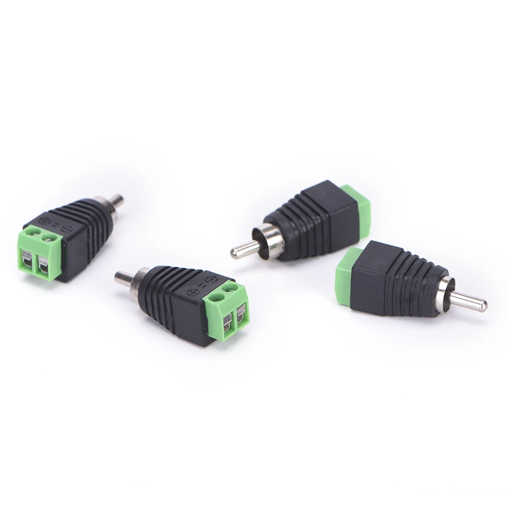 4 шт./лот CCTV Phono RCA штекер к AV терминалу разъем видео динамик провод кабель аудио