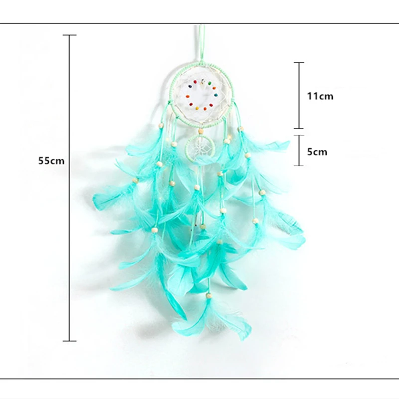 

LED Lamp Green Wind Chime Dream Catcher Window Display Dreamcatcher Bedroom Living Room Balcony Ornaments Home Decoration Gifts