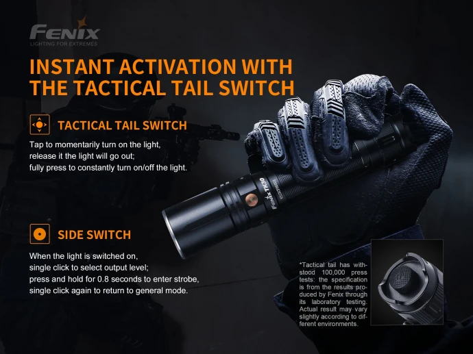 Fenix TK30 высокопроизводительный Тактический светильник-вспышка Макс 500 люменов