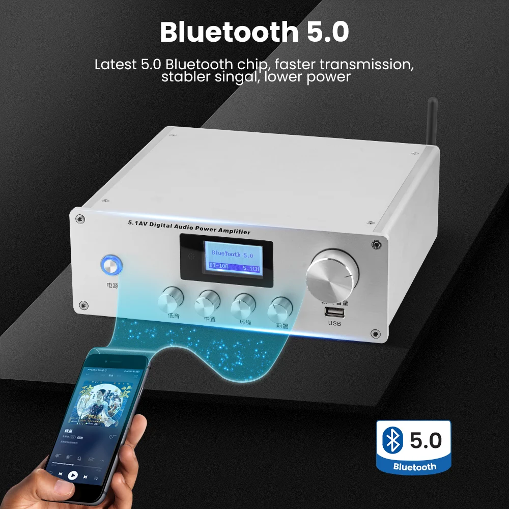 AIYIMA 5 1 цифровой усилитель звука 400 Вт сабвуфер HDMI 4K аудио декодер усилители HIFI без