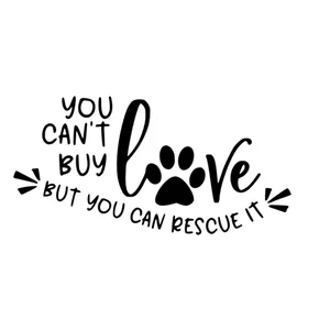 Наклейка на окно автомобиля, 17*8,5 см, нельзя купить любовь, но вы можете ее спасать, наклейка на окно, собака, животное виниловая, наклейки для украшения автомобильной пленки
