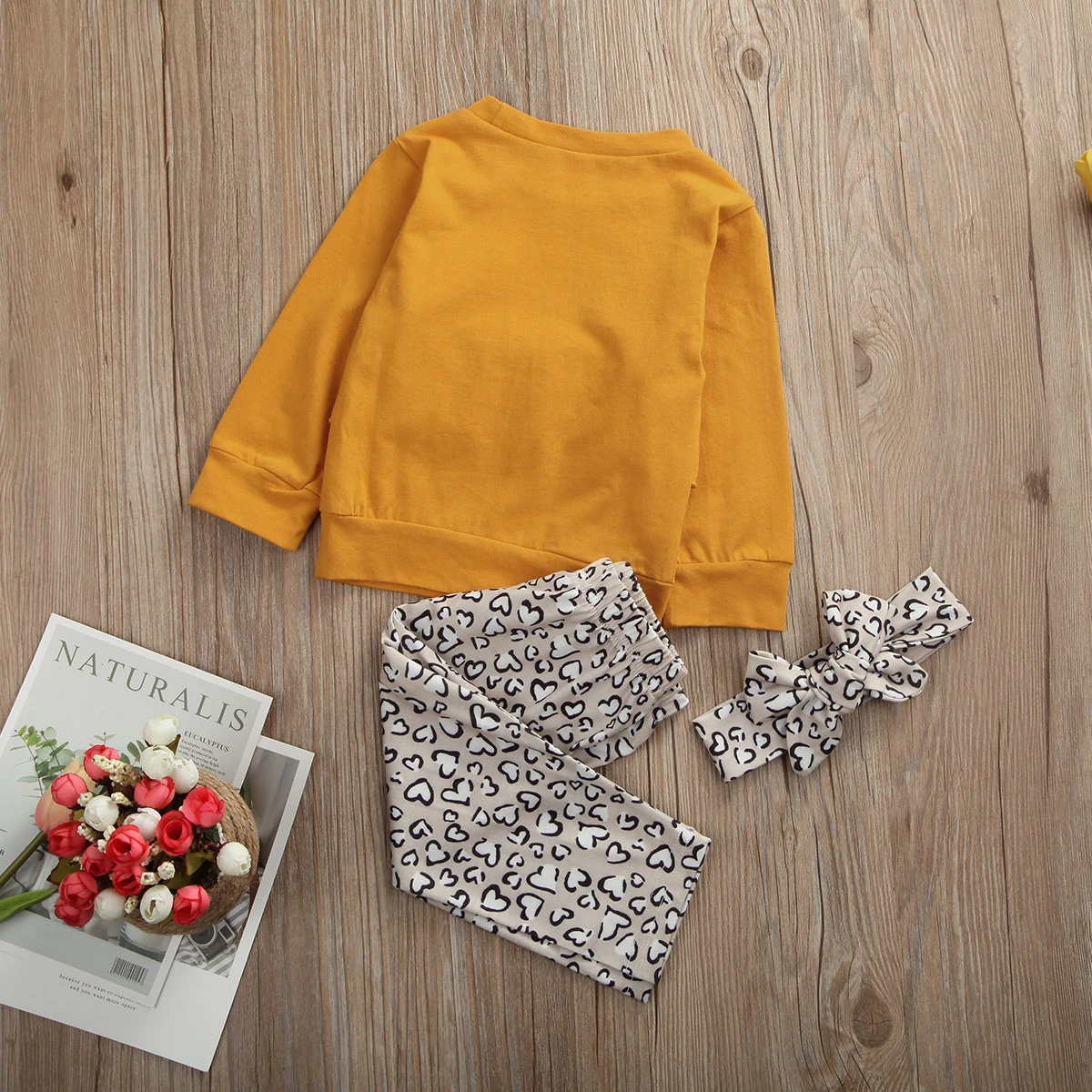 Повседневная одежда с леопардовым рисунком для девочек весенне осенняя оборками