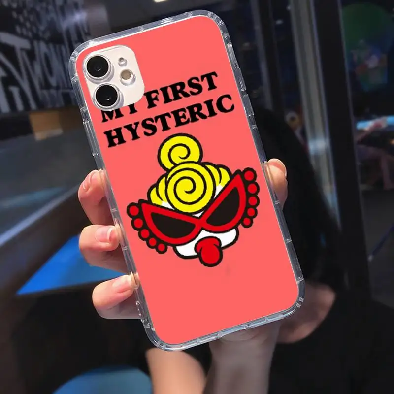 

Hysteric Mini Black Soft Phone Case Transparent Case For Iphone 6 6s 7 8 Plus XR X XS 11 12 Pro Max