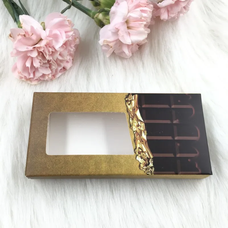 Chocolate Быстрая рождественские Ресницы упаковка 50 шт./лот 100 шт./лот для 27 мм 25 мм норковые ресницы коробка - Цвет: Chocolate