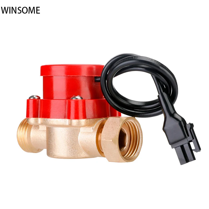 

1/2 Inch Water Pump Flow Sensor Switch Liquid Booster Solar Heater Brass Magnetic Pressure Automatic Control Valve Part 90W-100W
