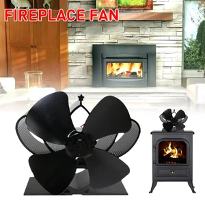 Ветрогенератор с 5 лопастями от камин 4 лезвия тепла питание вентилятор дровяная печь плита журнала Komin Эко-дружественных тихий вентилятор дома эффективное распределение тепла