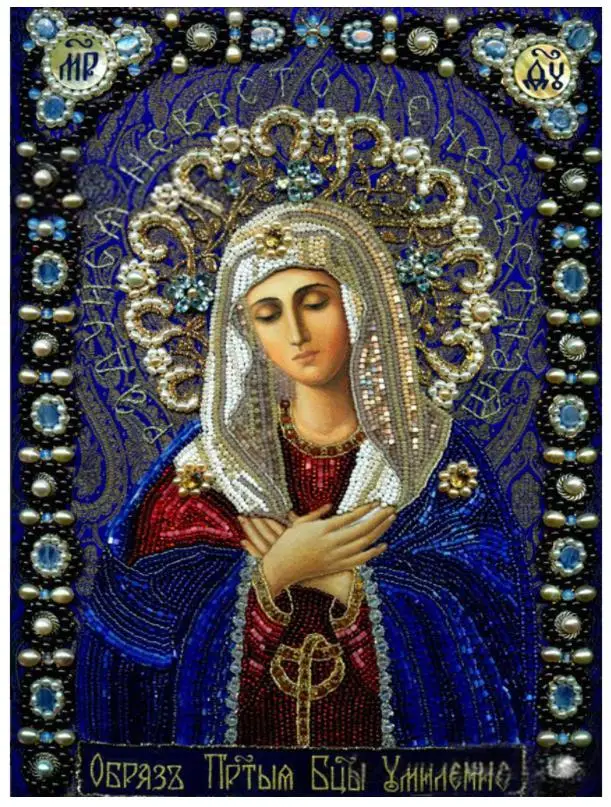 Алмазная живопись god полноформатная вышивка Богородицы Марии крестиком