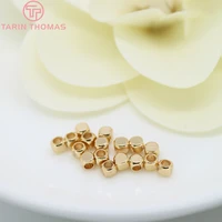 292020pcs 3x2 5mm 24k gold color plated brass square spacer beads bracelet beads high quality diy jewelry accessories