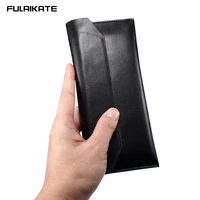 fulaikate 6 7 genuine leather phone clutch bag soft thin universal simple pouch outdoor case card pocket for iphone12 pro max