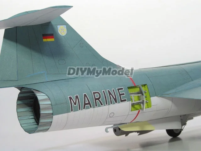 DIYMyModeI-rompecabezas a escala 1:33, F-104G de EE. UU., Starfighter, bricolaje, manualidades, KIT de modelo de papel, juguete hecho a mano-3