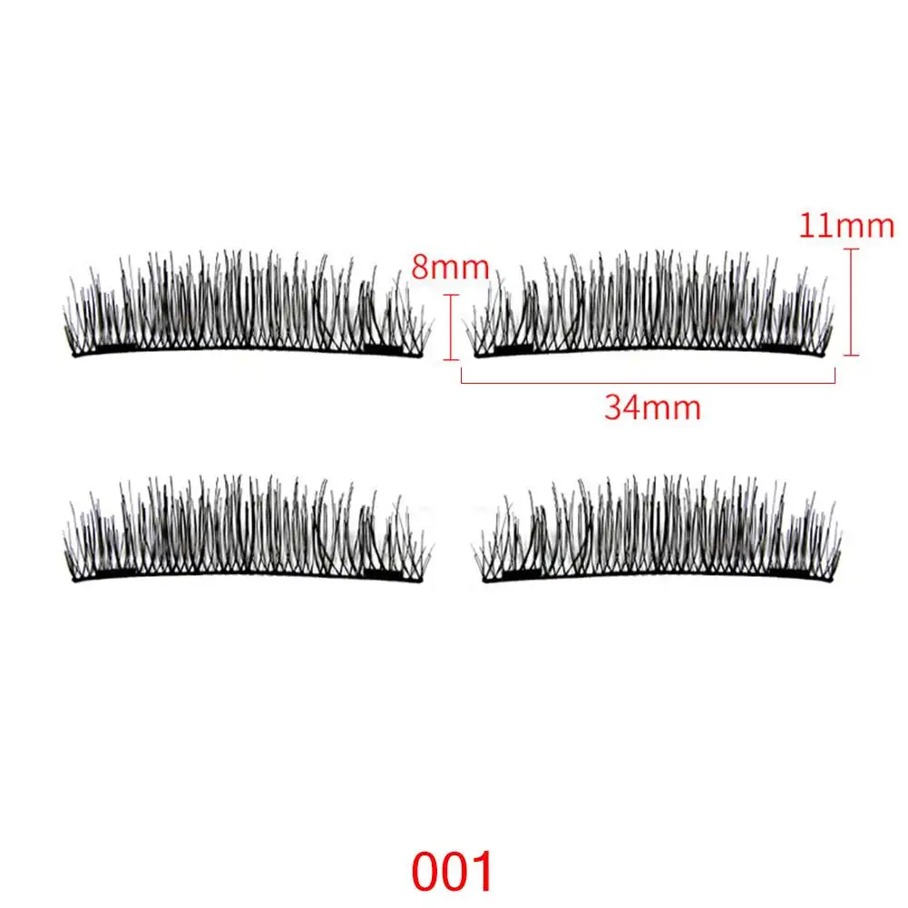4 шт многоразовые легко носить 3D Магнитные ресницы накладные двойной магнит