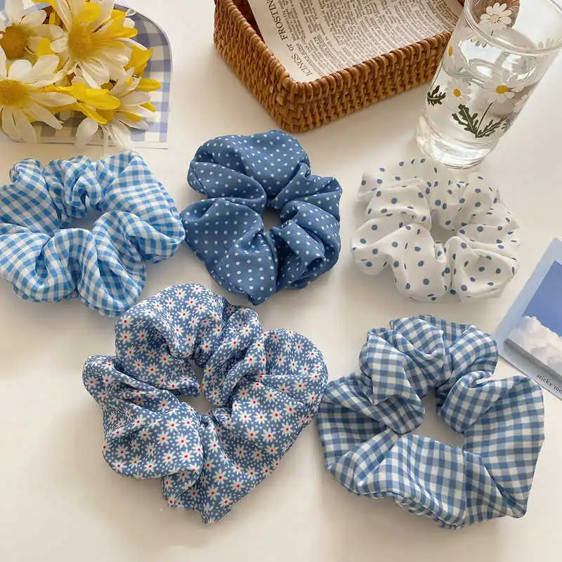 

Soft Women Hair Scrunchie Elastic Hair Bands Christmas Stretchy Hair Ties Ponytail Purple Solid Color Accessories