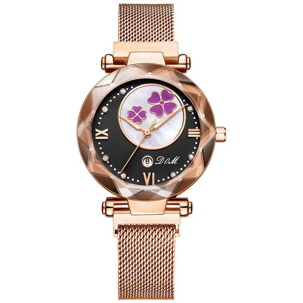G-1275GK-1M Кристалл модные женские часы роскошные женские часы reloj mujer Женские кварцевые наручные полностью Стразы водонепроницаемые часы - Color: G-1275GK-1M
