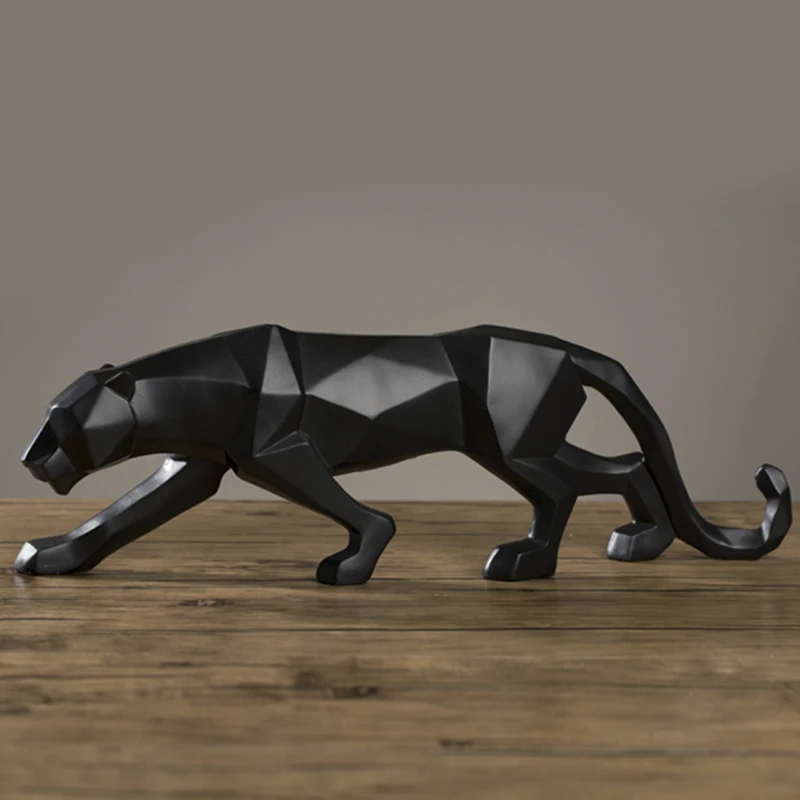 Работает Современное Абстрактное Искусство Черная пантера скульптура