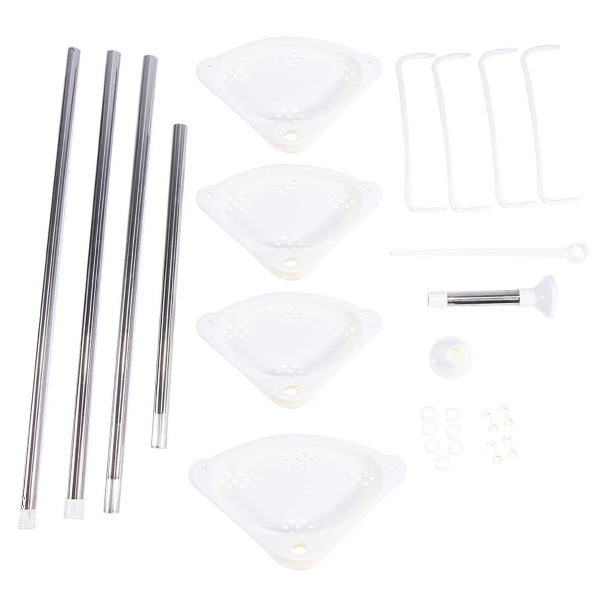 

4 Tier Bathroom Corner Shelf Shower Caddy Corner Rack Shelf with Top Towel Rail Bathroom Bath Holder Organizer Accessory