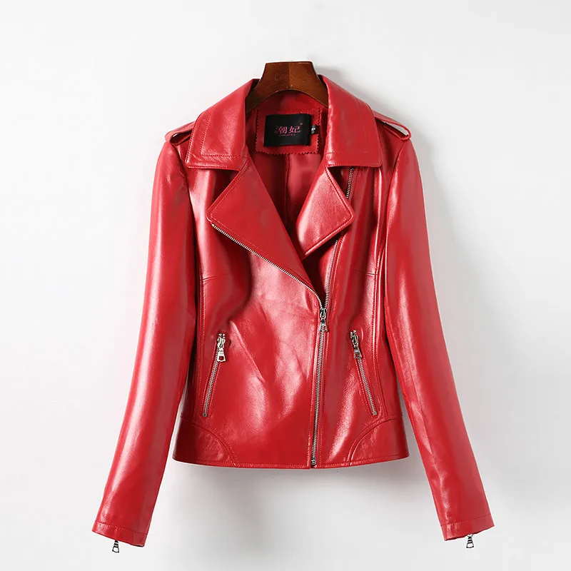 Female For Geniune Jacket Sheepskin Leather Jackets Slim Plus Size 5 XL Spring Autumn chaqueta mujer MF280