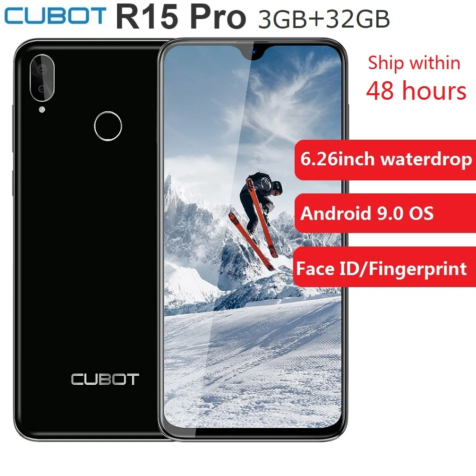 Смартфон Cubot R15 Pro 3 ГБ + 32 Гб ПЗУ Android 9 0 четыре ядра 6 26 дюймов капля воды 13 МП 3000 мАч