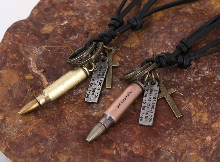 Модное мужское ожерелье медное искусственное украшение для мужчин твердые пули |