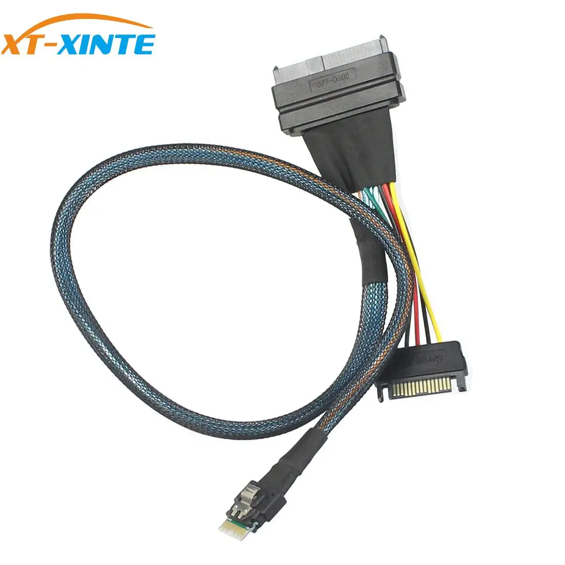Кабель-адаптер XT-XINTE U.2, тонкий SAS-кабель SFF-8654 для NVME SSD PCIE, для материнской платы SFF-8639 P3600 P3700 M.2 SSD