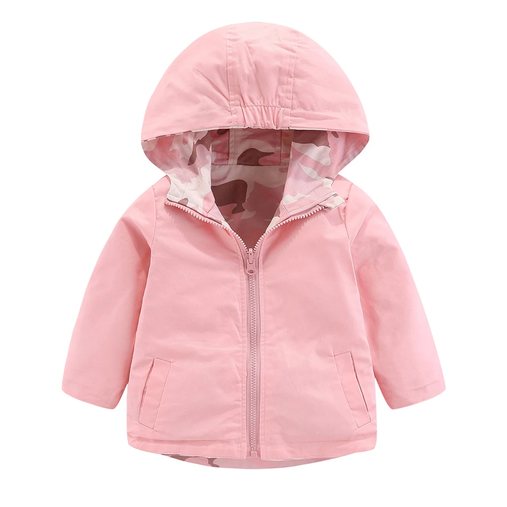 MudKingdom Girls Outwear Camouflage Hoodie Long Sleeve Jacket Fashion Wearing on Both Sides Autumn Warm Coat for | Детская одежда и