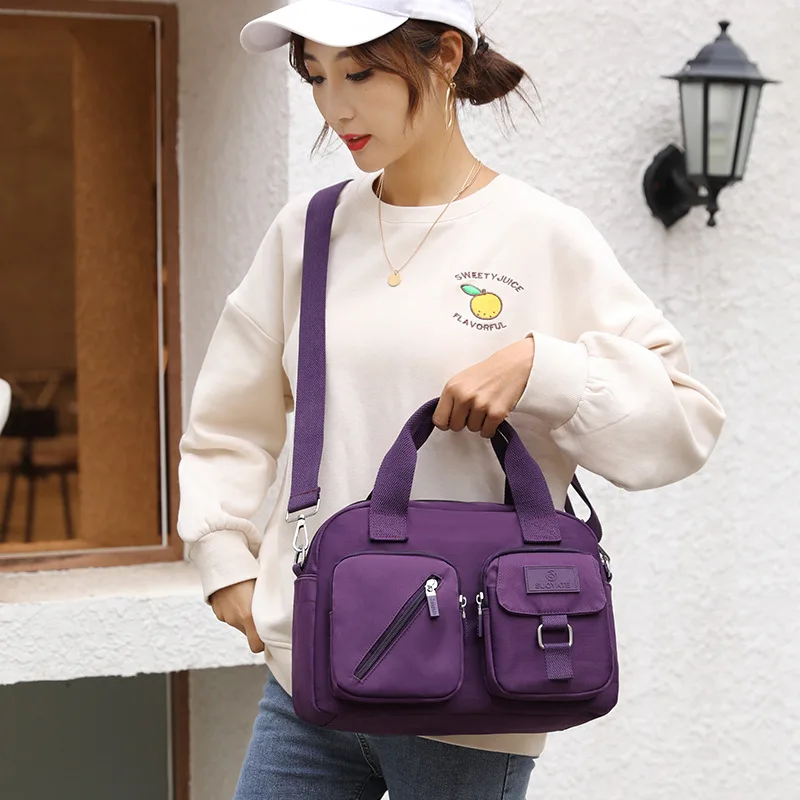 

New Fashion Large Capacity Messenger Bag Women's Nylon Shoulder Bag Handbag Casual Female Single Shoulder Bag Travel Bag Tote