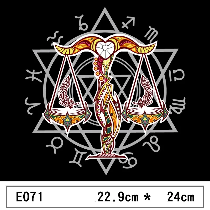 Железные нашивки на животных 12 созвездий для одежды термопереводные наклейки